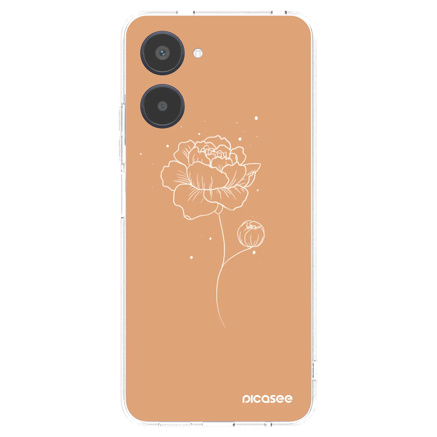 Picasee silikonowe przeźroczyste etui na Realme 10 4G - Peonies