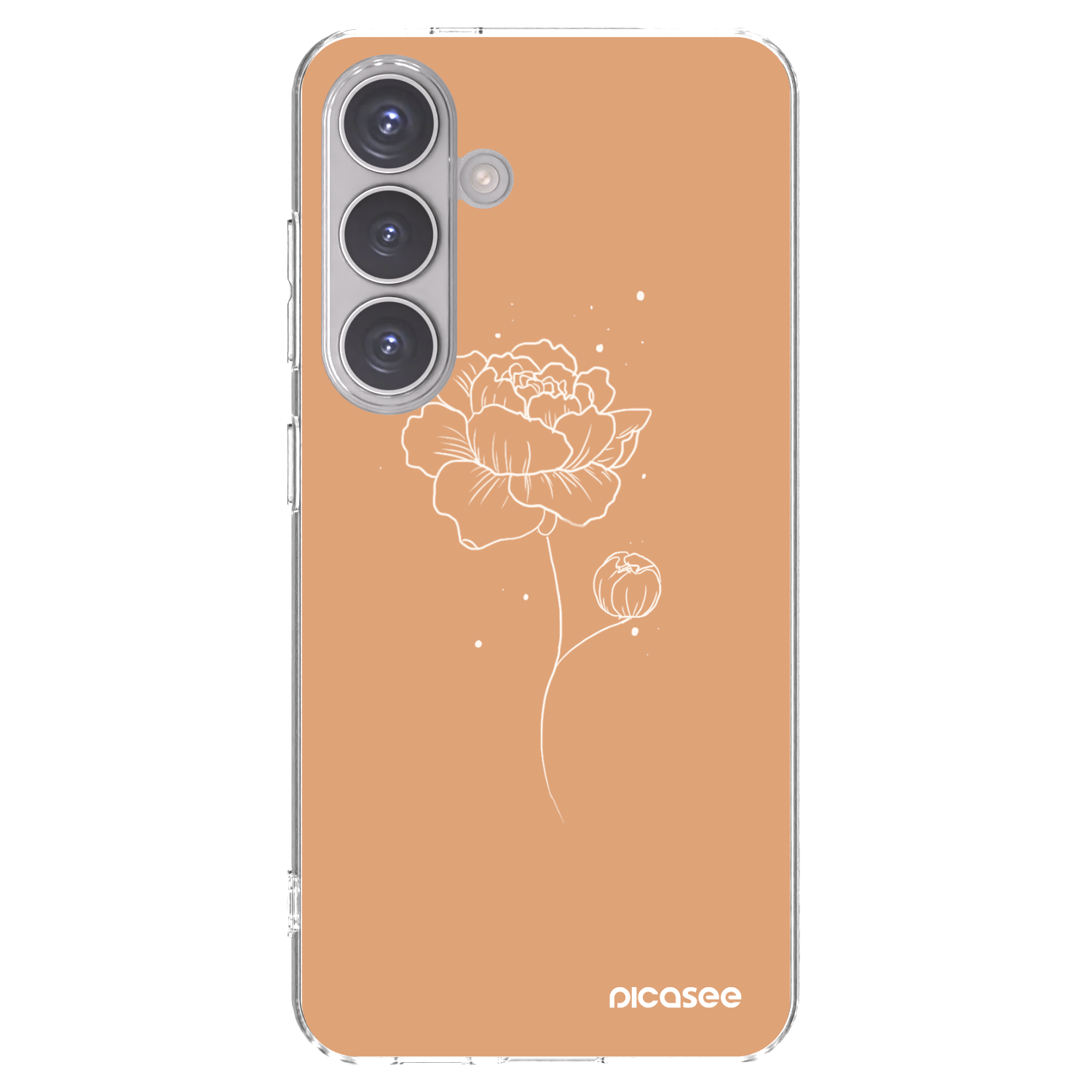 Picasee silikonowe przeźroczyste etui na Samsung Galaxy S24 S921B 5G - Peonies
