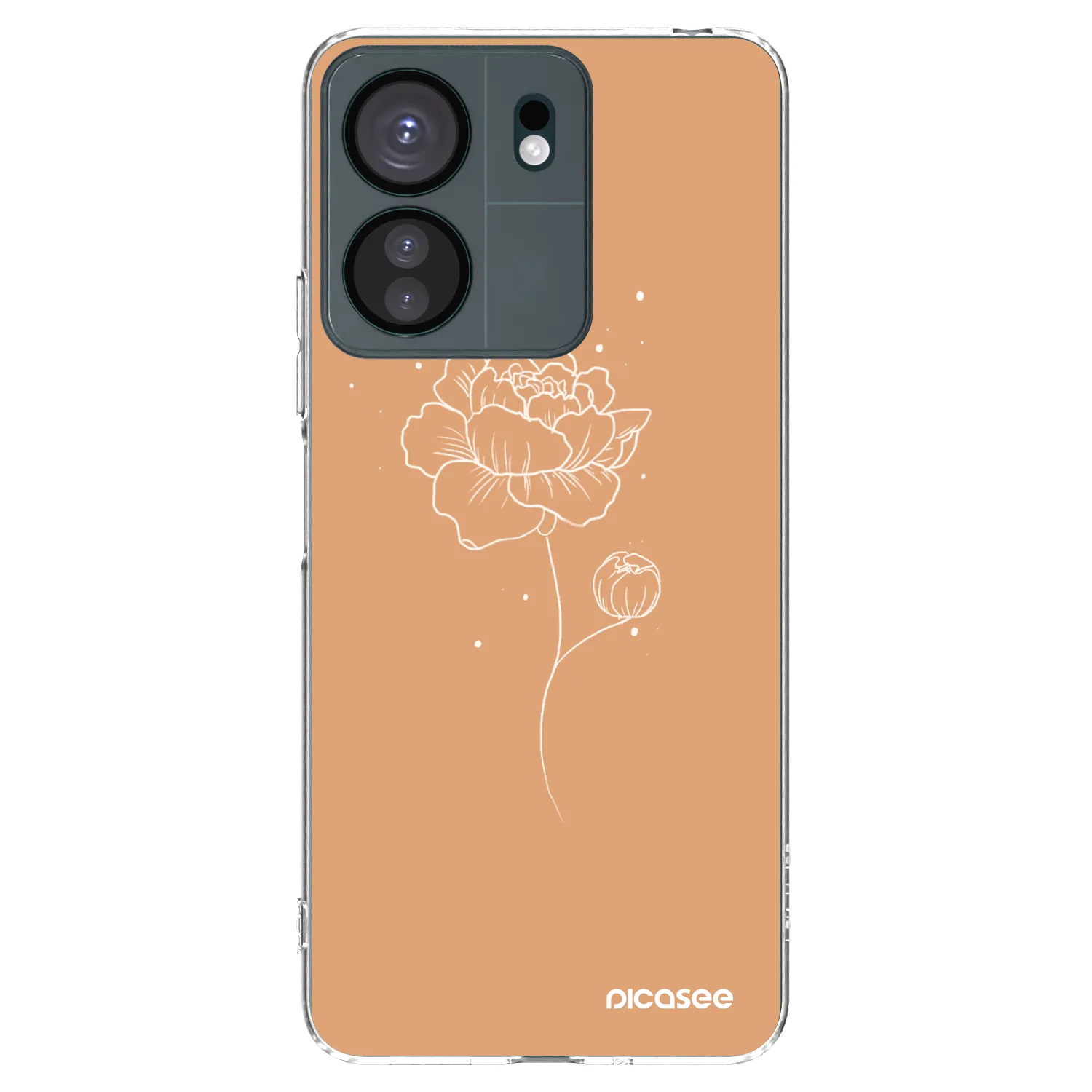 Picasee silikonowe przeźroczyste etui na Xiaomi Redmi 13C 4G - Peonies