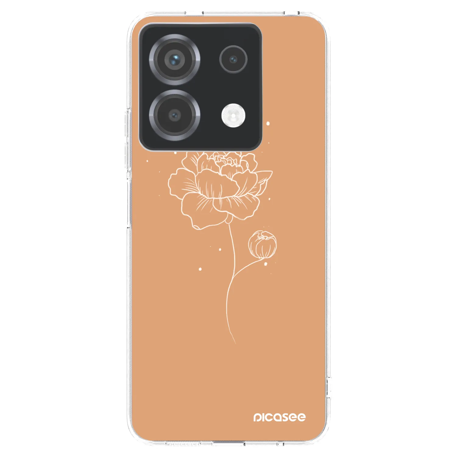 Picasee silikonowe przeźroczyste etui na Xiaomi Poco X6 - Peonies