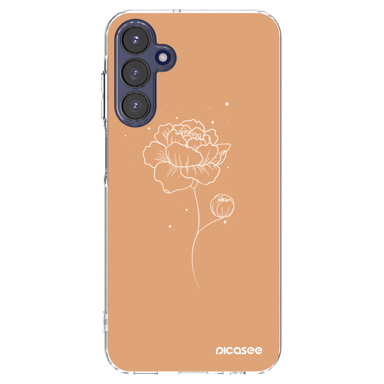 Picasee silikonowe przeźroczyste etui na Samsung Galaxy A15 A155F 4G - Peonies