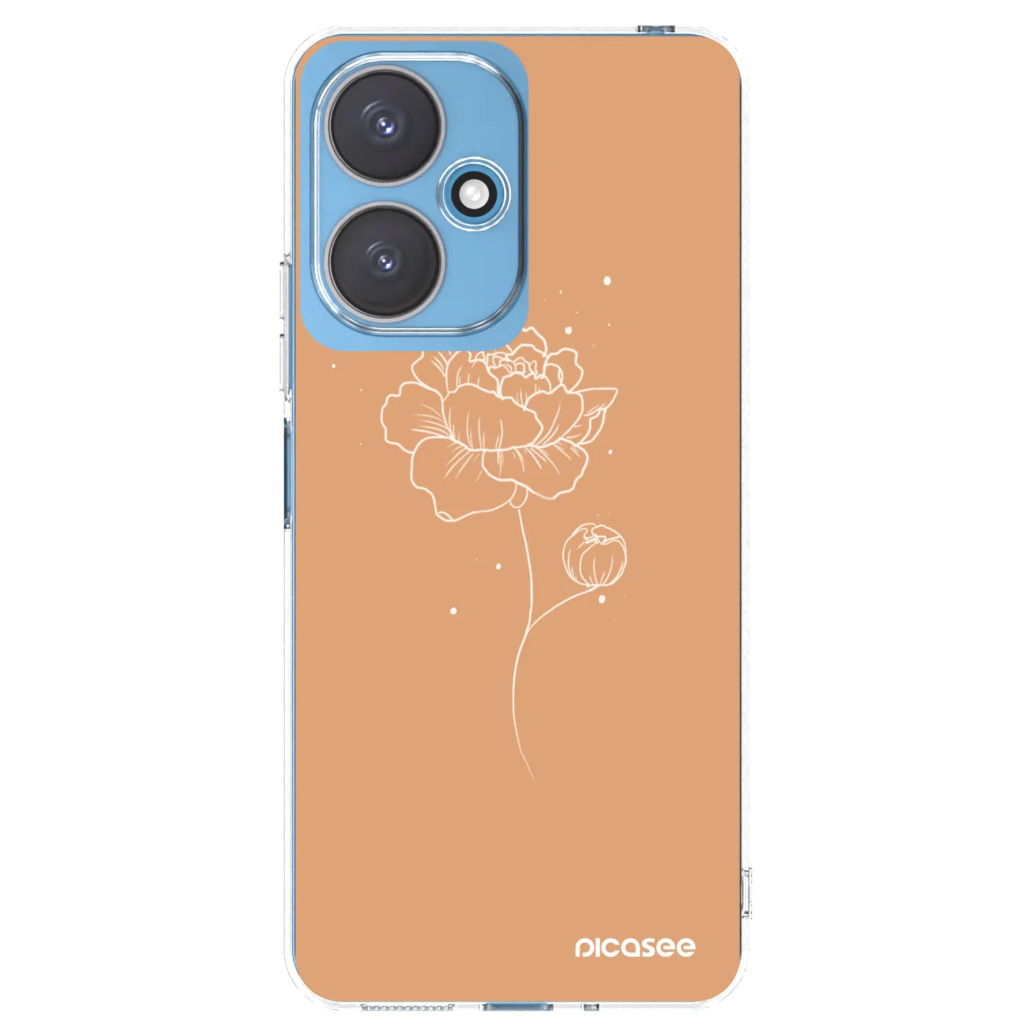 Picasee silikonowe przeźroczyste etui na Xiaomi Redmi 13C 5G - Peonies