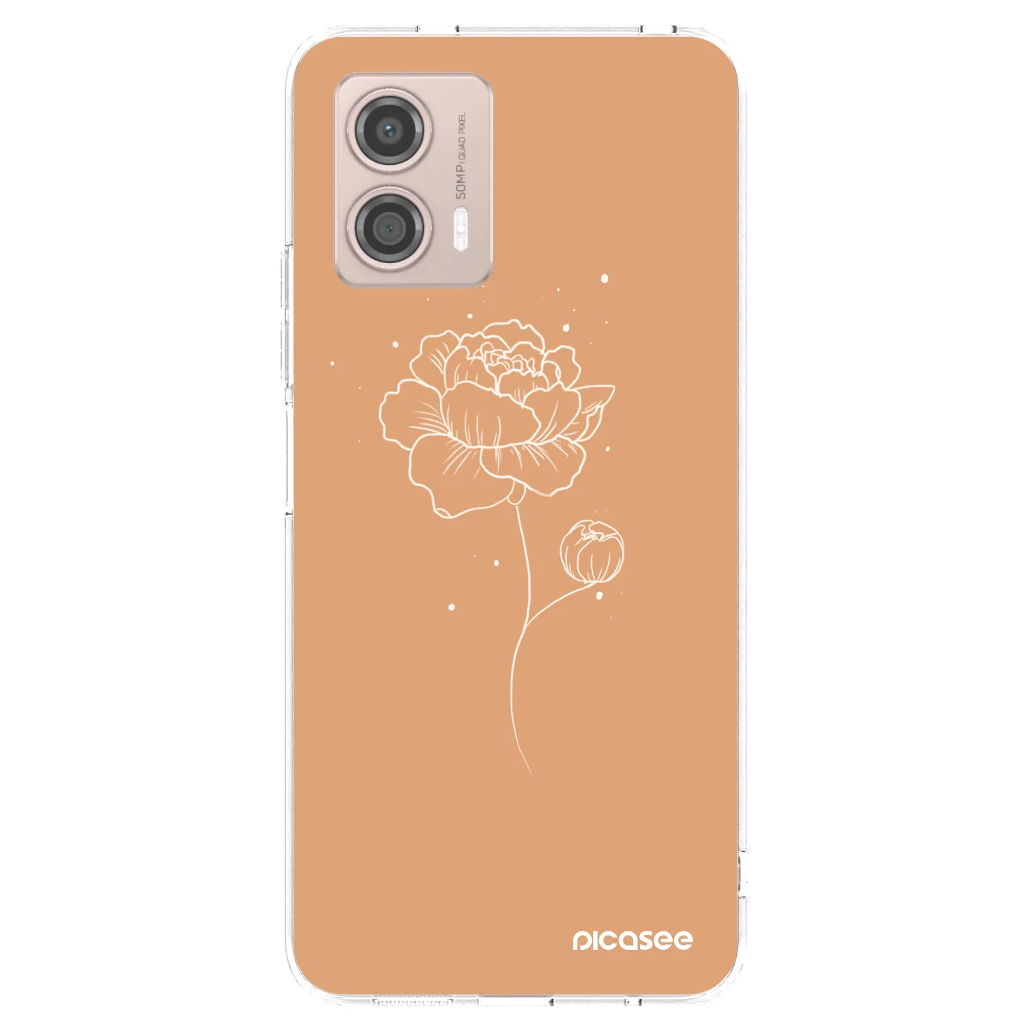 Picasee silikonowe przeźroczyste etui na Motorola Moto G53 5G - Peonies