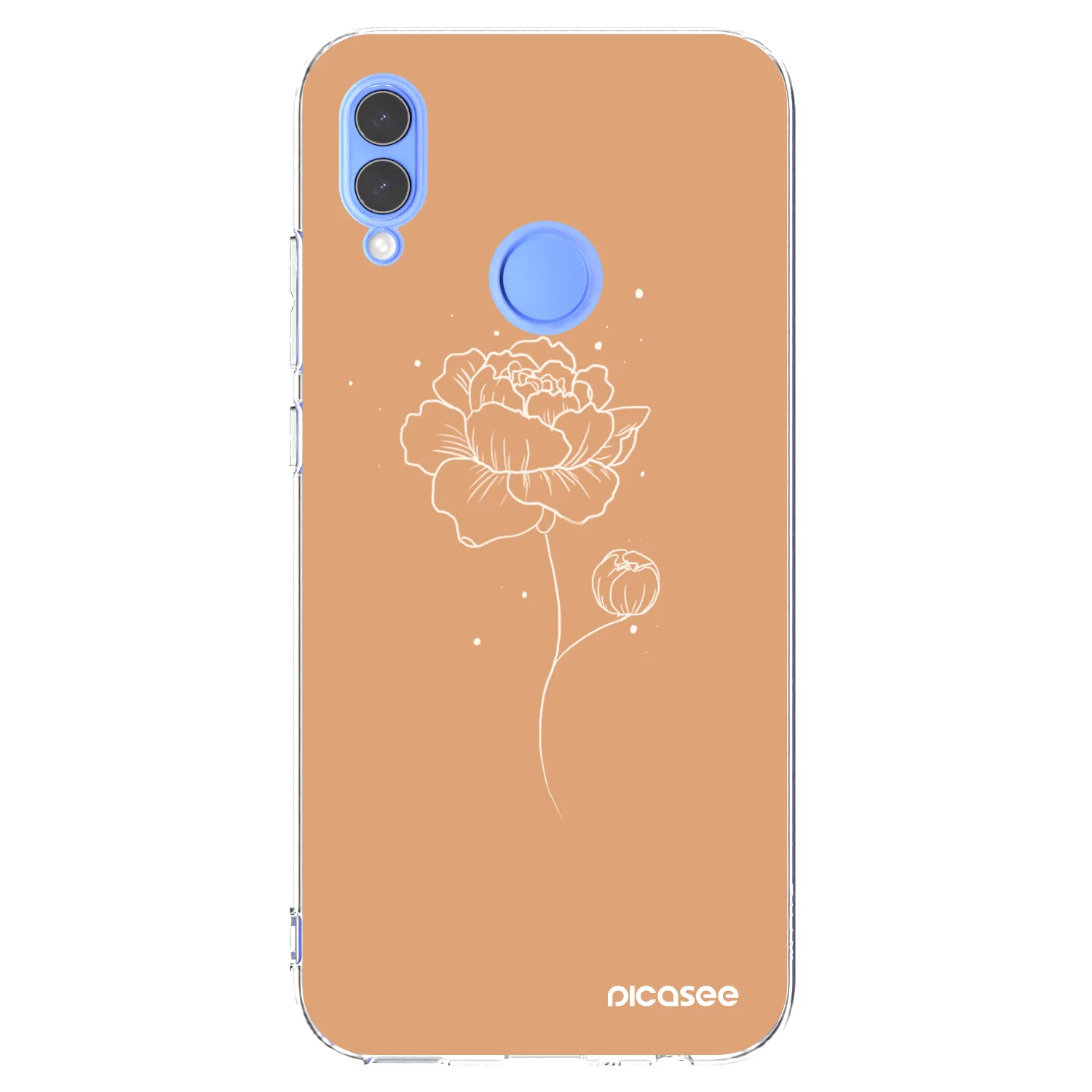 Picasee silikonowe przeźroczyste etui na Honor 10 Lite - Peonies