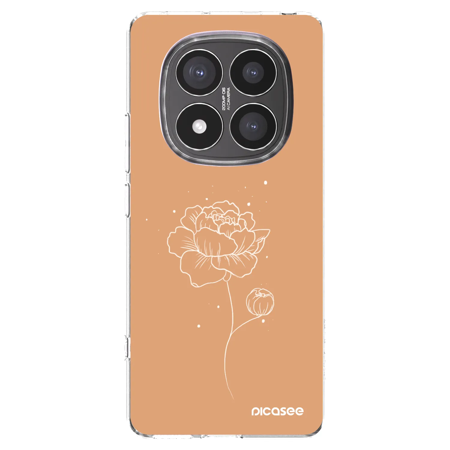 Picasee silikonowe przeźroczyste etui na Xiaomi Redmi Note 14 Pro+ 5G - Peonies