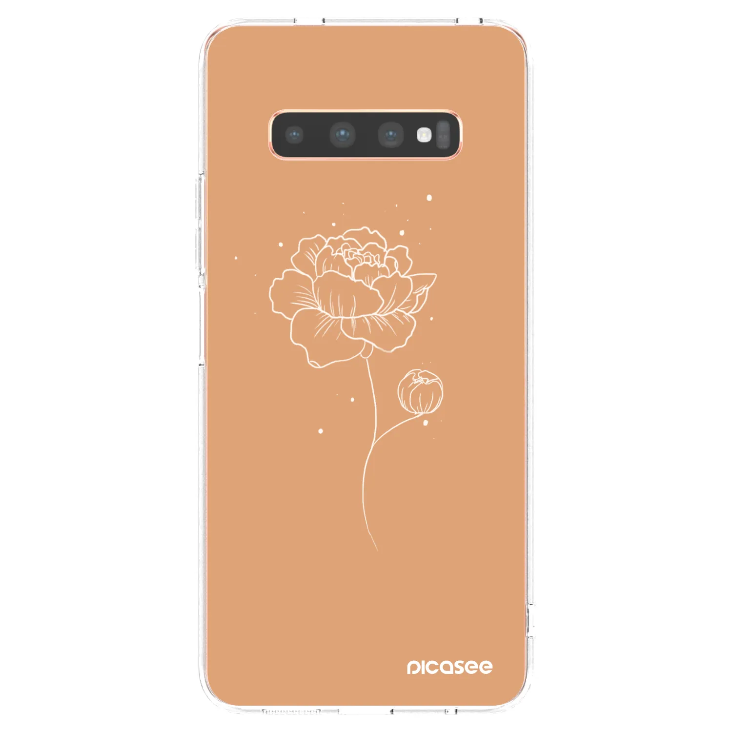 Picasee silikonowe przeźroczyste etui na Samsung Galaxy S10 Plus G975 - Peonies