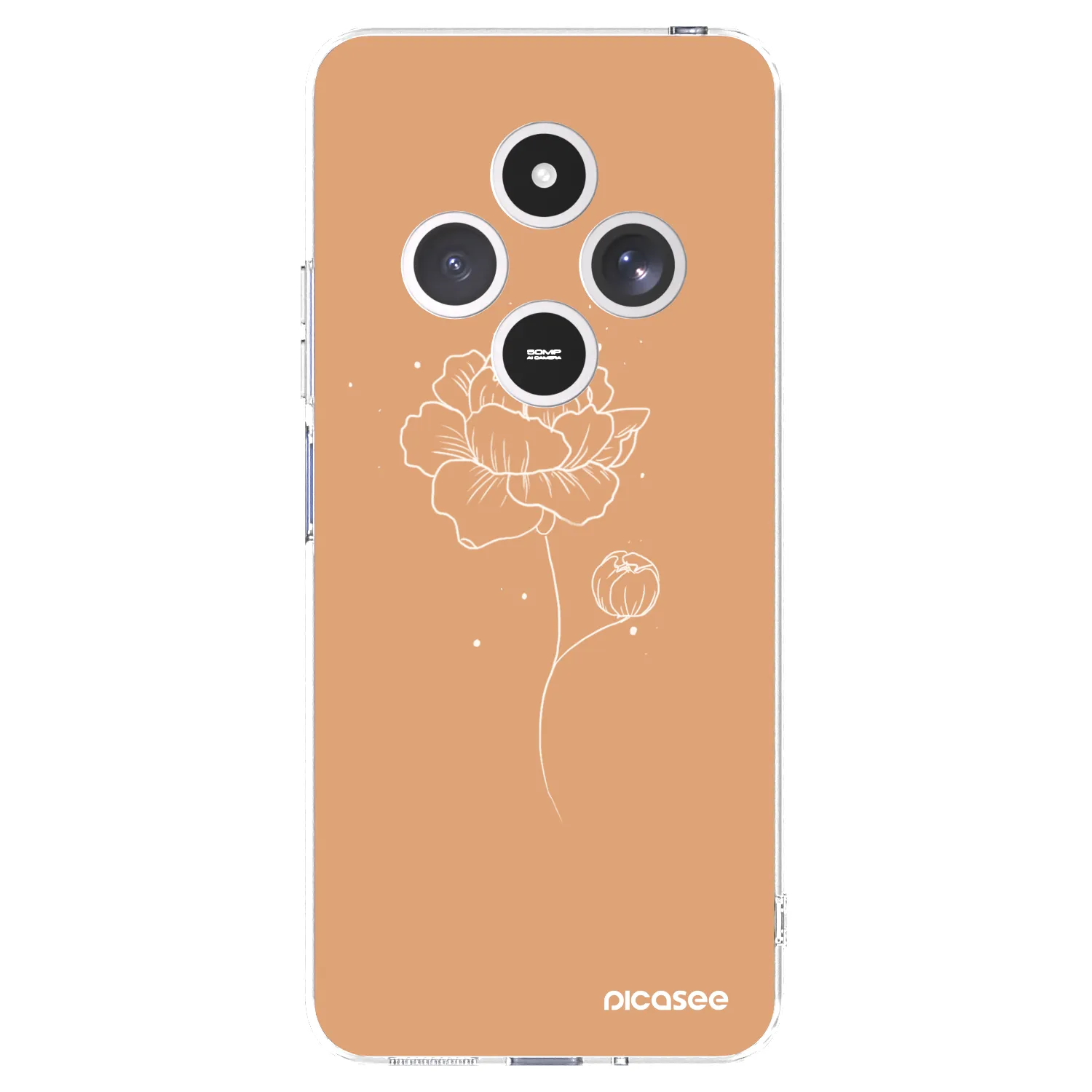 Picasee silikonowe przeźroczyste etui na Xiaomi Redmi 14C - Peonies