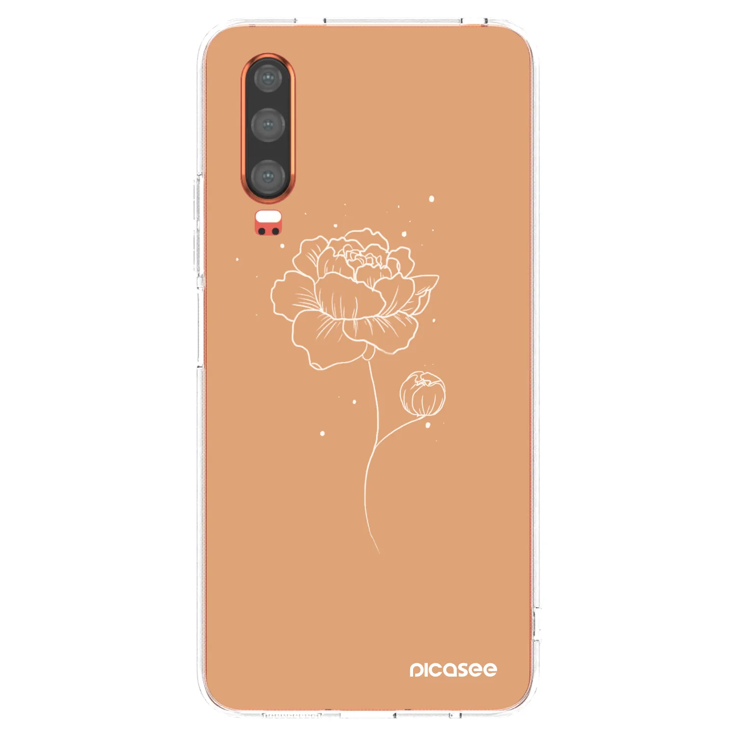 Picasee silikonowe przeźroczyste etui na Huawei P30 - Peonies