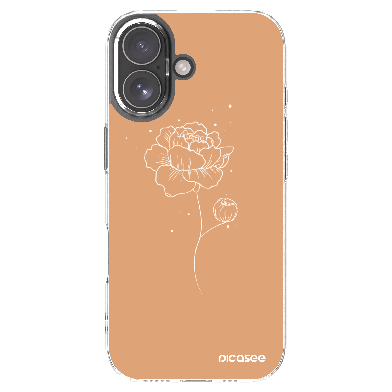 Picasee silikonowe przeźroczyste etui na Apple iPhone 17 - Peonies