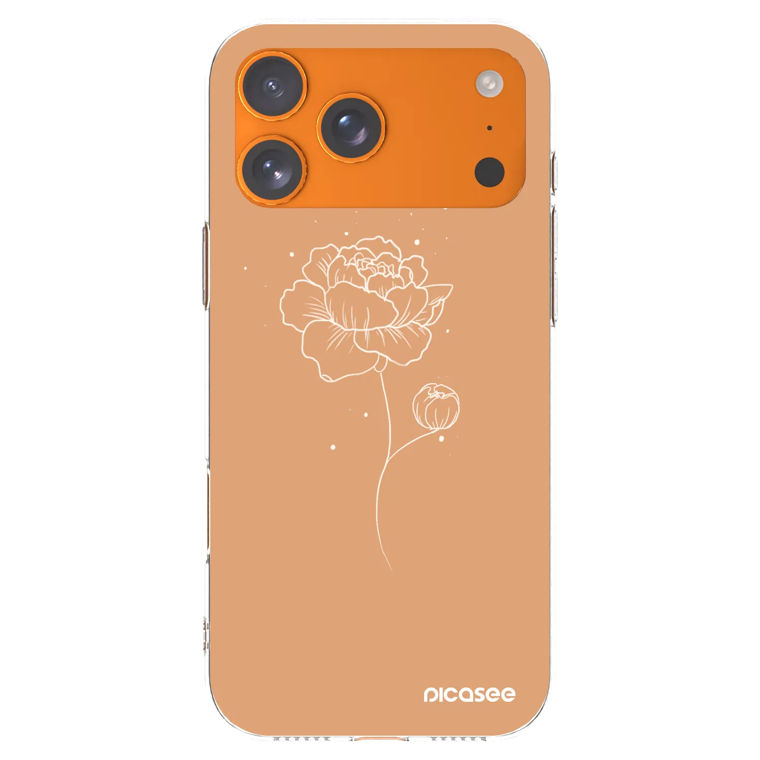 Picasee silikonowe przeźroczyste etui na Apple iPhone 17 Pro Max - Peonies