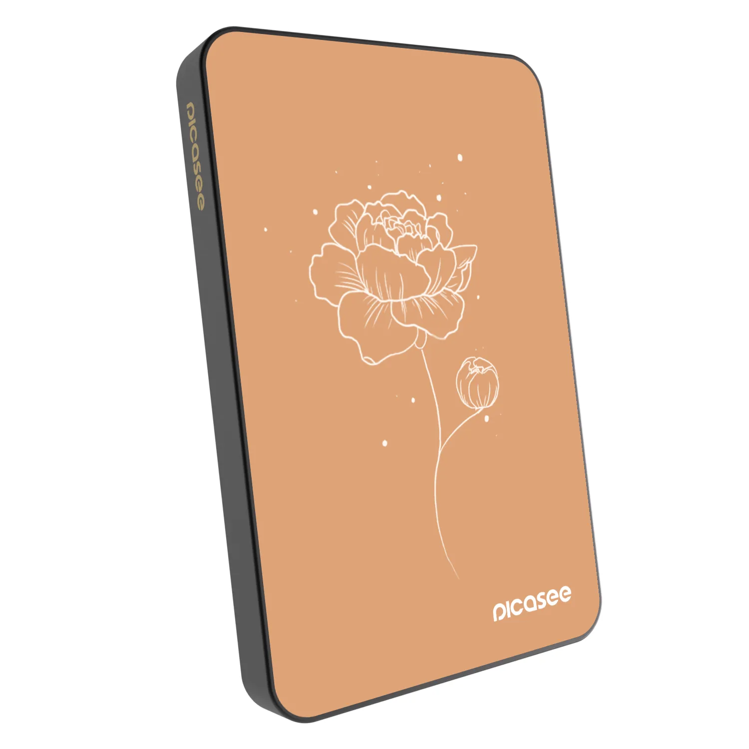 Picasee Powerbank z MagSafe 5 000 mAh Szary - Peonies
