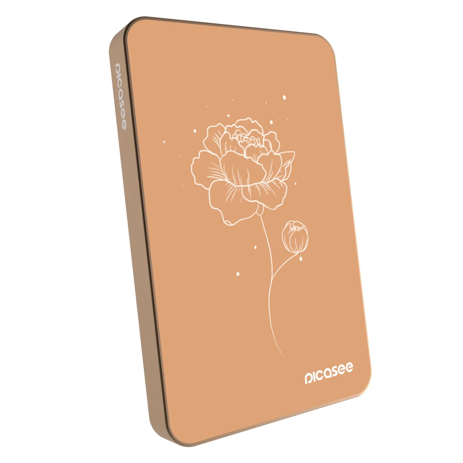 Picasee Powerbank z MagSafe 5 000 mAh Złoty - Peonies