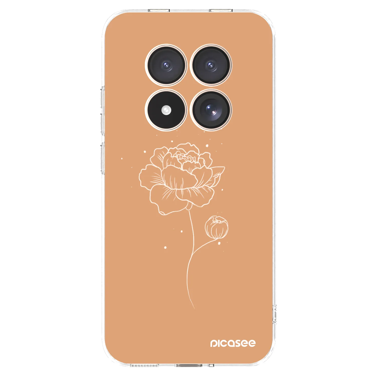 Picasee silikonowe przeźroczyste etui na Xiaomi Redmi Note 15 Pro 4G - Peonies