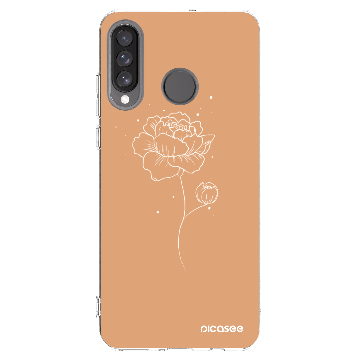 Picasee silikonowe przeźroczyste etui na Huawei P30 Lite - Peonies