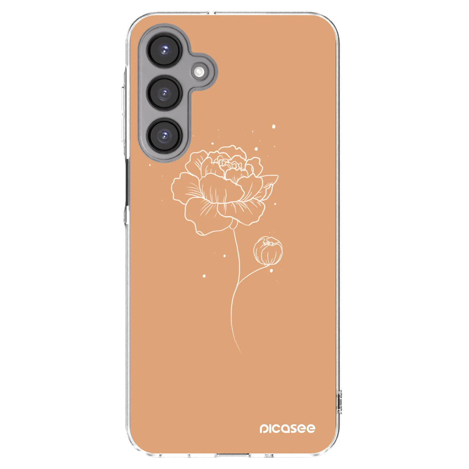 Picasee silikonowe przeźroczyste etui na Samsung Galaxy A16 4G - Peonies