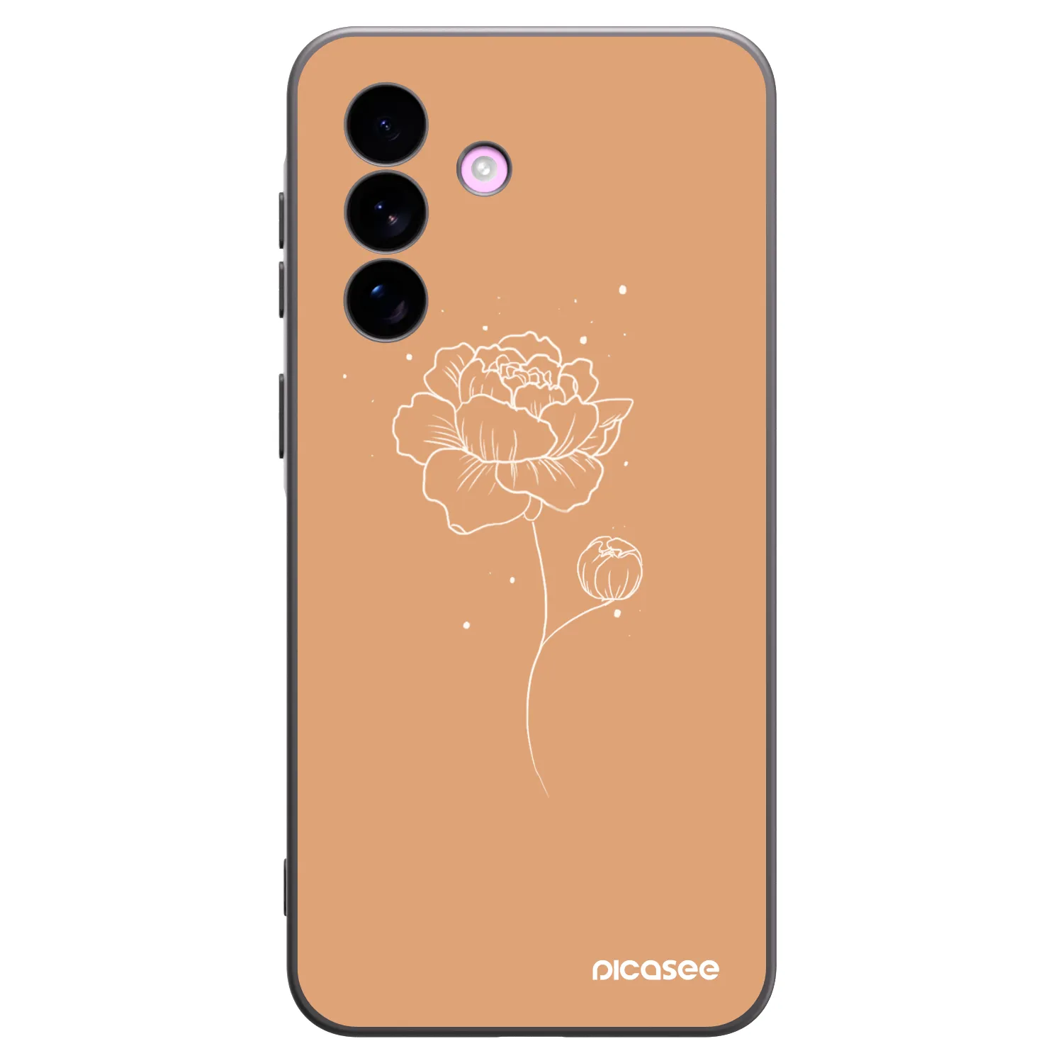 Picasee silikonowe czarne etui na Samsung Galaxy A57 5G - Peonies