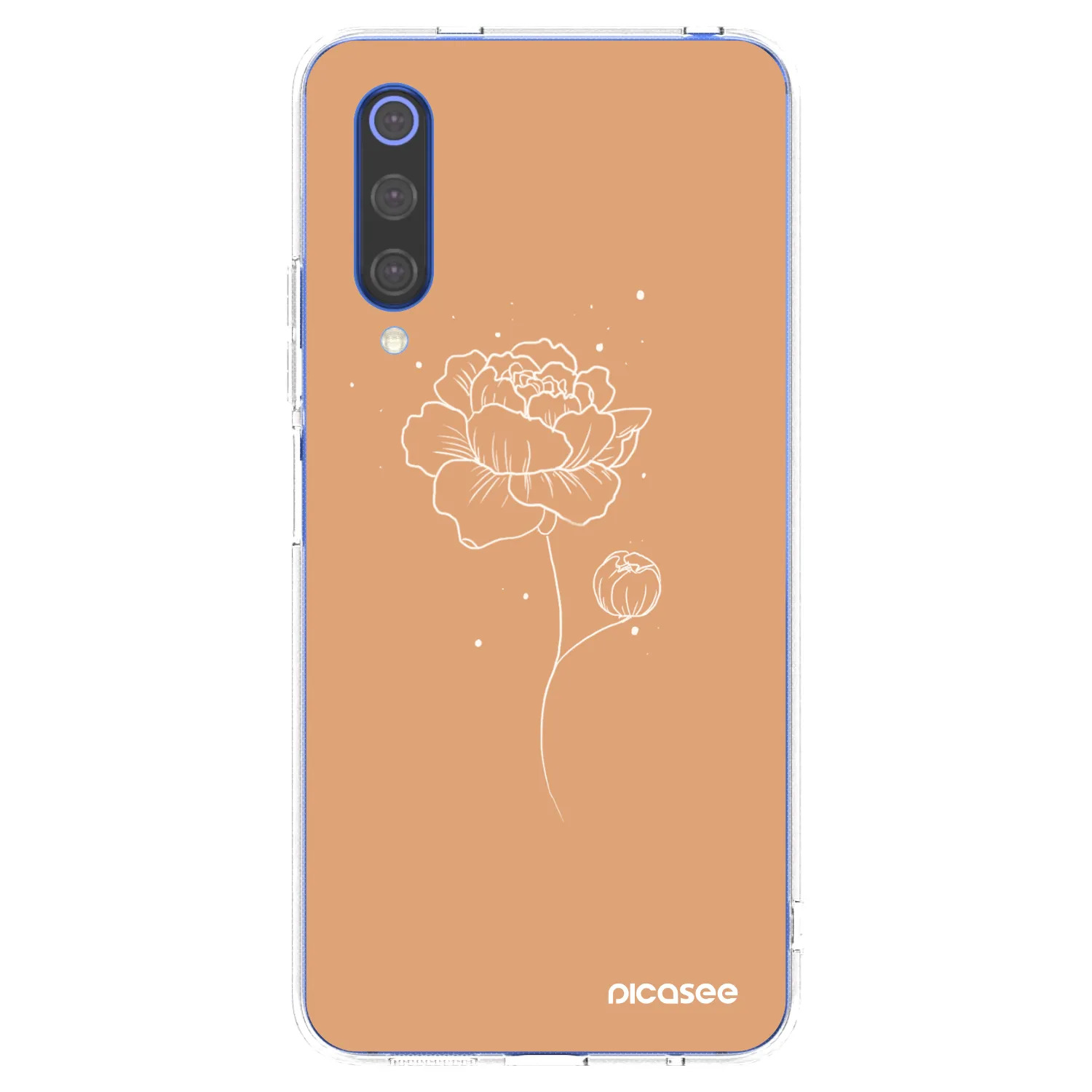 Picasee silikonowe przeźroczyste etui na Xiaomi Mi 9 SE - Peonies