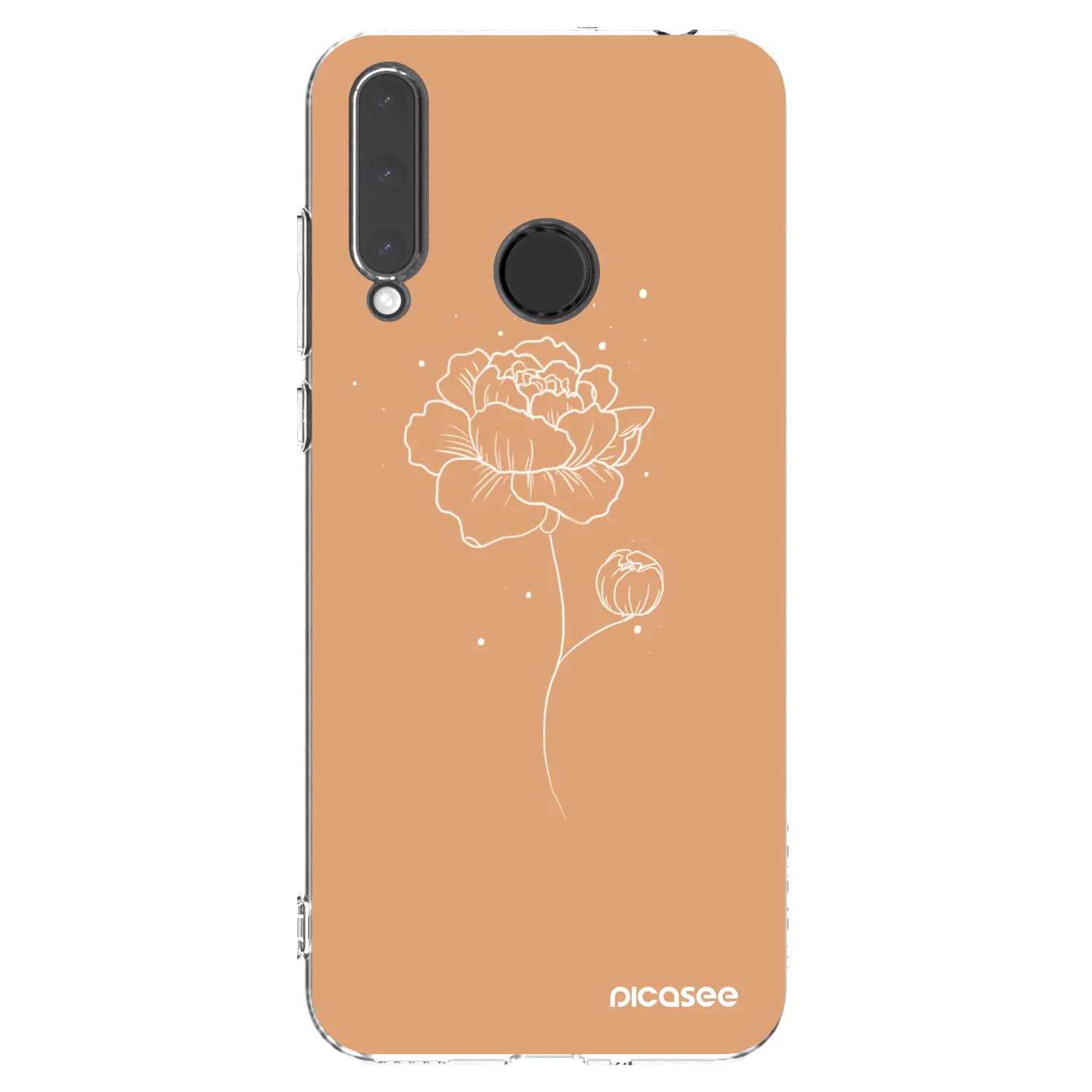 Picasee silikonowe przeźroczyste etui na Honor 20 Lite - Peonies