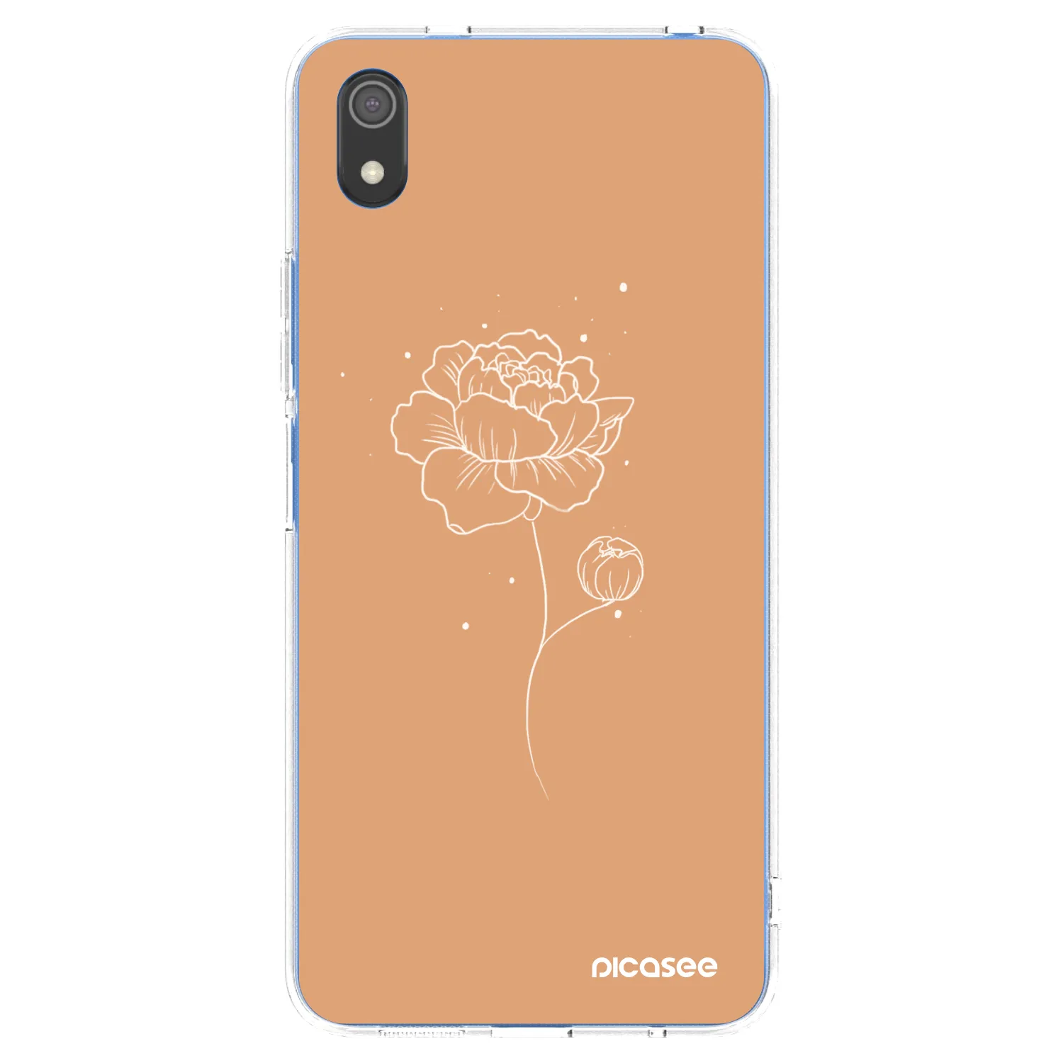 Picasee silikonowe przeźroczyste etui na Xiaomi Redmi 7A - Peonies