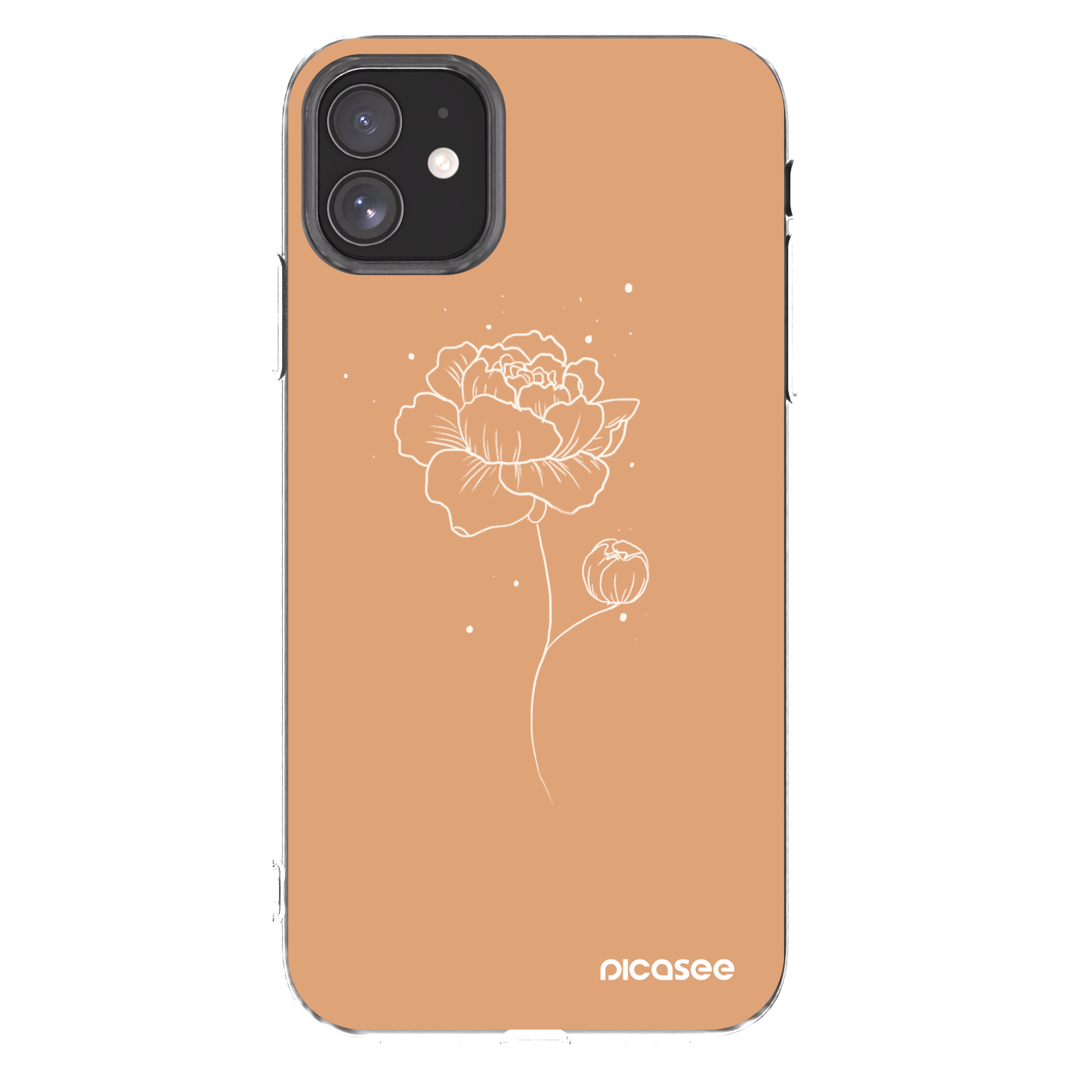 Picasee silikonowe przeźroczyste etui na Apple iPhone 11 - Peonies