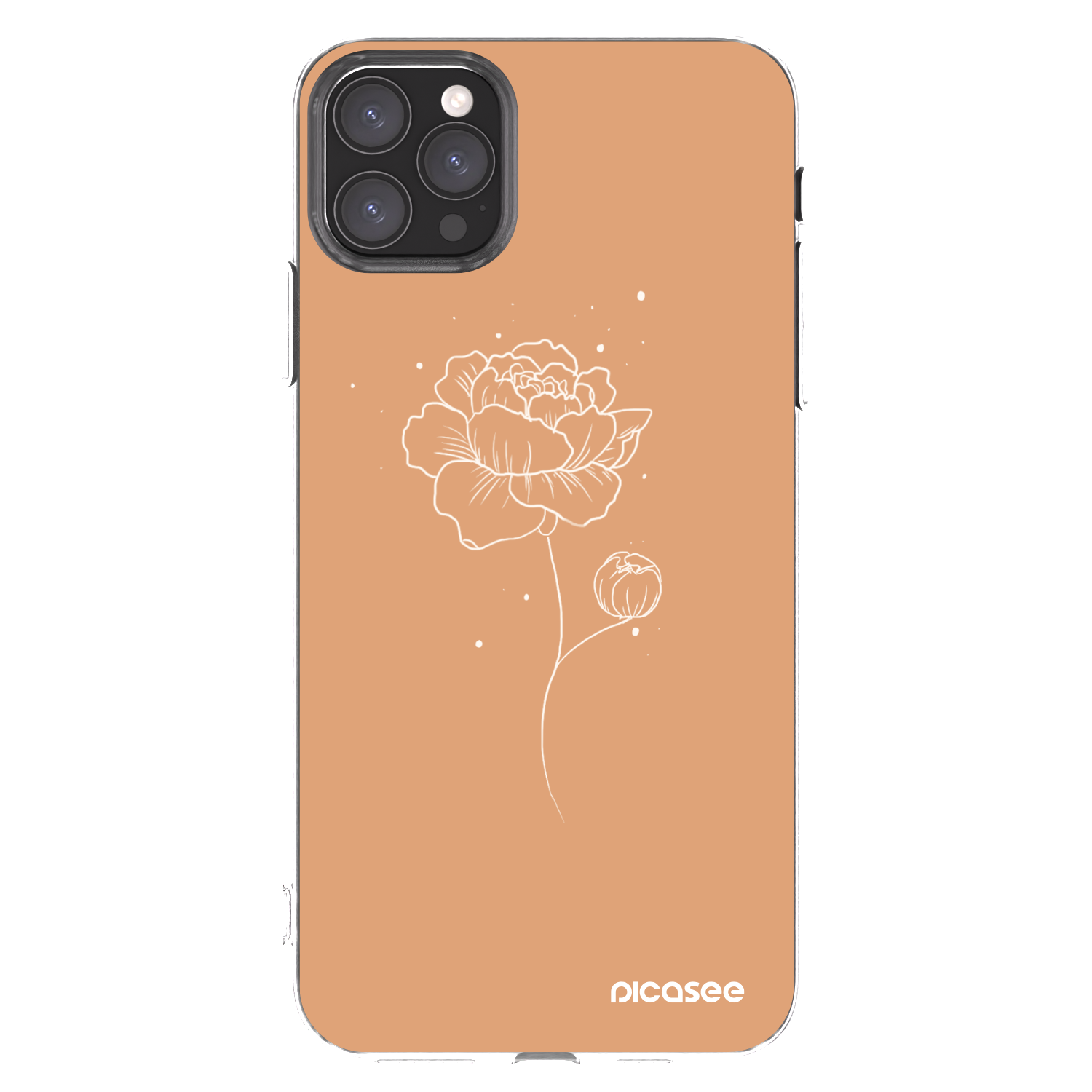 Picasee silikonowe przeźroczyste etui na Apple iPhone 11 Pro Max - Peonies