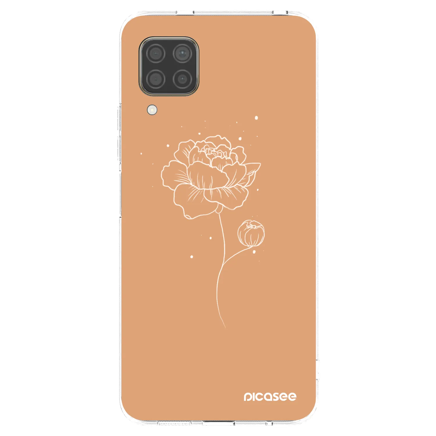 Picasee silikonowe przeźroczyste etui na Huawei P40 Lite - Peonies