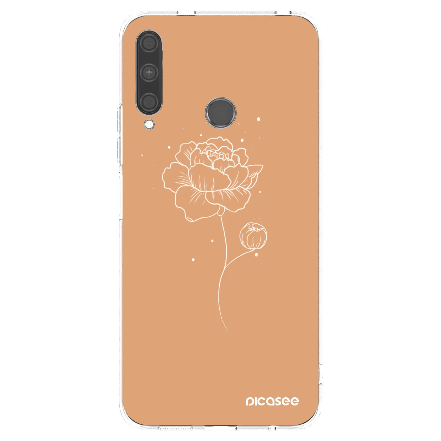 Picasee silikonowe przeźroczyste etui na Huawei P40 Lite E - Peonies