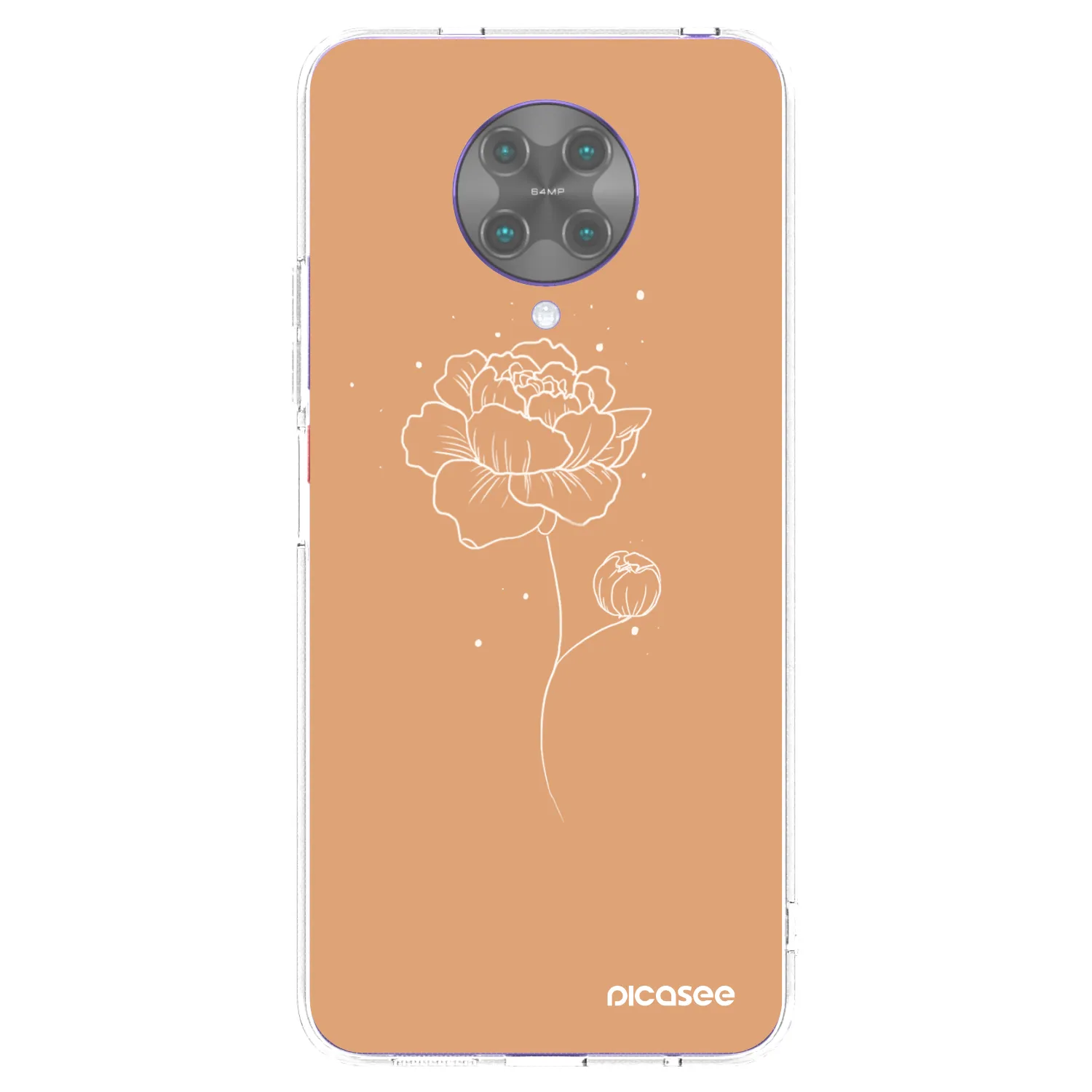 Picasee silikonowe przeźroczyste etui na Xiaomi Poco F2 Pro - Peonies