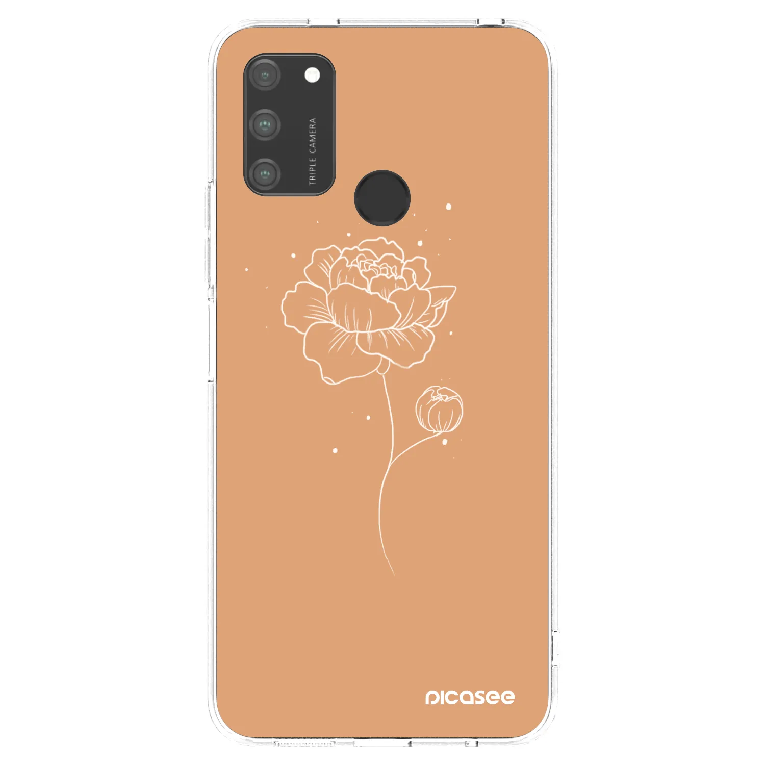 Picasee silikonowe przeźroczyste etui na Honor 9A - Peonies