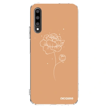 Picasee silikonowe przeźroczyste etui na Honor 9X Pro - Peonies