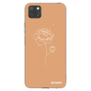 Picasee silikonowe przeźroczyste etui na Huawei Y5P - Peonies