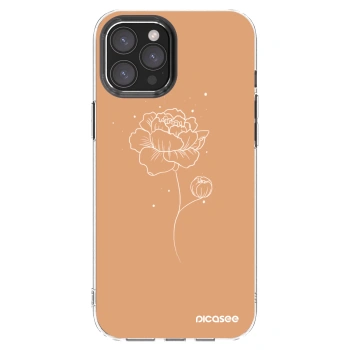 Picasee silikonowe przeźroczyste etui na Apple iPhone 12 Pro Max - Peonies