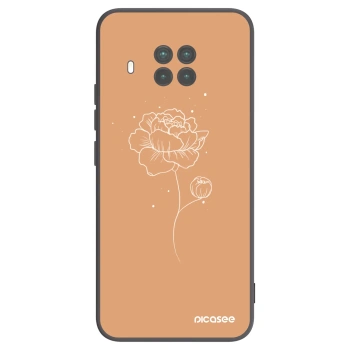 Picasee silikonowe czarne etui na Xiaomi Mi 10T Lite - Peonies