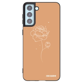 Picasee silikonowe czarne etui na Samsung Galaxy S21+ 5G G996F - Peonies