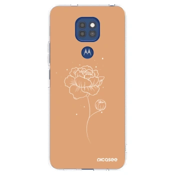 Picasee silikonowe przeźroczyste etui na Motorola Moto G9 Play - Peonies