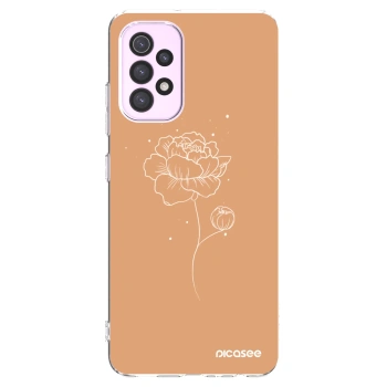 Picasee silikonowe przeźroczyste etui na Samsung Galaxy A32 5G A326B - Peonies