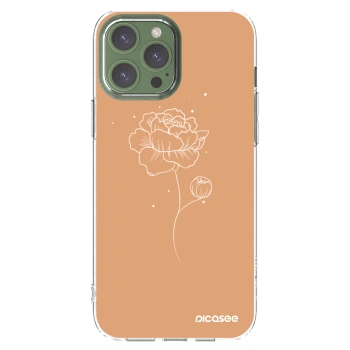 Picasee silikonowe przeźroczyste etui na Apple iPhone 13 Pro Max - Peonies