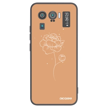 Picasee silikonowe czarne etui na Xiaomi Mi 11 Ultra - Peonies