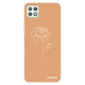 Picasee silikonowe przeźroczyste etui na Samsung Galaxy A22 A226B 5G - Peonies