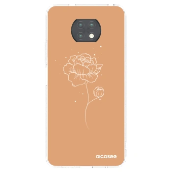 Picasee silikonowe przeźroczyste etui na Xiaomi Redmi Note 9T - Peonies