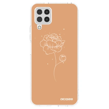 Picasee silikonowe przeźroczyste etui na Samsung Galaxy A22 A225F 4G - Peonies