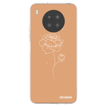 Picasee silikonowe przeźroczyste etui na Huawei Nova 8i - Peonies
