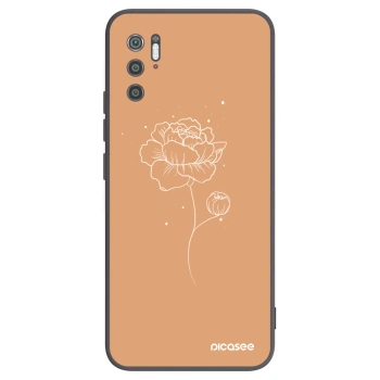 Picasee silikonowe czarne etui na Xiaomi Poco M3 Pro 5G - Peonies