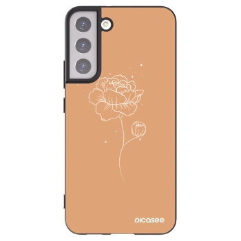 Picasee silikonowe czarne etui na Samsung Galaxy S22+ 5G - Peonies