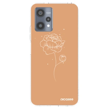 Picasee silikonowe przeźroczyste etui na Realme 9 Pro 5G - Peonies
