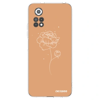 Picasee silikonowe przeźroczyste etui na Xiaomi Poco X4 Pro 5G - Peonies
