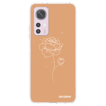 Picasee silikonowe przeźroczyste etui na Xiaomi 12 - Peonies