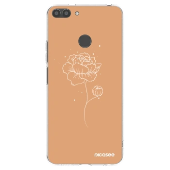Picasee silikonowe przeźroczyste etui na Huawei P Smart - Peonies