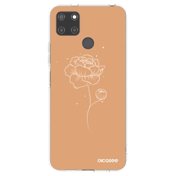 Picasee silikonowe przeźroczyste etui na Realme C21Y - Peonies