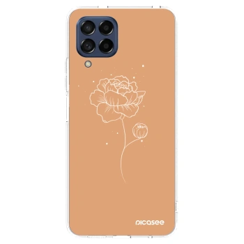 Picasee silikonowe przeźroczyste etui na Samsung Galaxy M53 5G - Peonies